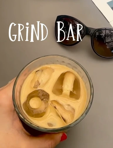 Drink from Grind Bar Coffee Shop in Goa, India