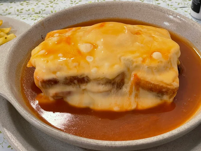 Delicious looking Francesinha in Portimao at Brtual Snack Bar